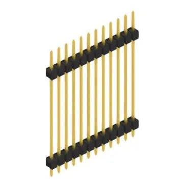 Neue Ware Stiftleiste, 12-polig, RM 2.54 mm, gerade, schwarz, SL531512G