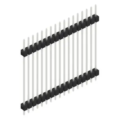 Ausverkauf Stiftleiste, 17-polig, RM 2.54 mm, gerade, schwarz, SL531517Z