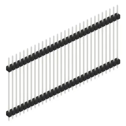 Stiftleiste, 30-polig, RM 2.54 mm, gerade, schwarz, 10056950 Schneller Versand