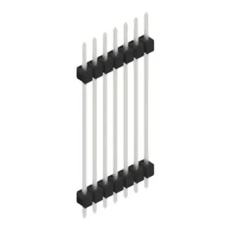 Stiftleiste, 7-polig, RM 2.54 mm, gerade, schwarz, SL53157Z Kracherpreis