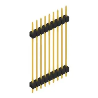 Zertifiziert Stiftleiste, 9-polig, RM 2.54 mm, gerade, schwarz, SL53159G