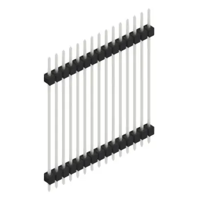 Jetzt Kaufen Stiftleiste, 15-polig, RM 2.54 mm, gerade, schwarz, 10056975