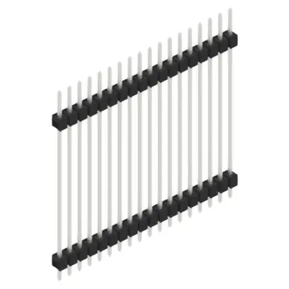 Gratis Versand Stiftleiste, 18-polig, RM 2.54 mm, gerade, schwarz, 10056979