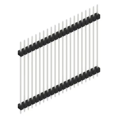 Stiftleiste, 21-polig, RM 2.54 mm, gerade, schwarz, SL536021Z Neu Im Sortiment