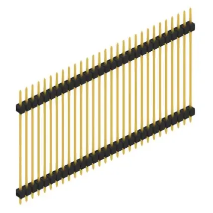 Zertifiziert Stiftleiste, 29-polig, RM 2.54 mm, gerade, schwarz, SL536029G