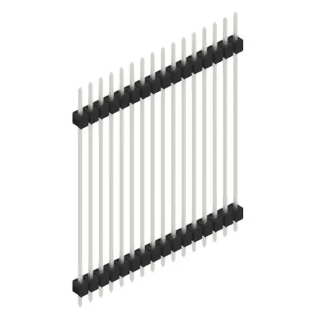 Top-Preis Stiftleiste, 16-polig, RM 2.54 mm, gerade, schwarz, 10057005