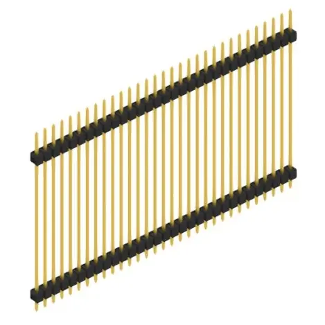 Zertifiziert Stiftleiste, 31-polig, RM 2.54 mm, gerade, schwarz, SL541531G