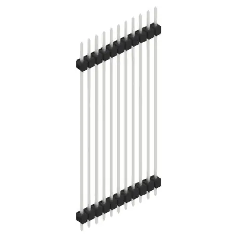 Preisknaller Stiftleiste, 11-polig, RM 2.54 mm, gerade, schwarz, 10057024