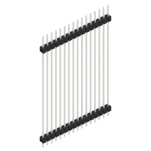 Stiftleiste, 16-polig, RM 2.54 mm, gerade, schwarz, 10057030 Sonderangebot