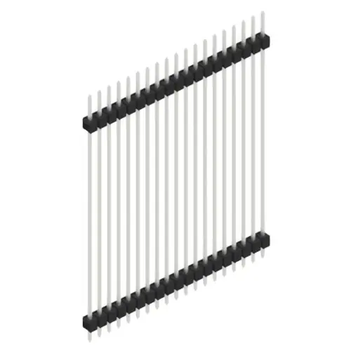 Stiftleiste, 19-polig, RM 2.54 mm, gerade, schwarz, 10057032 Kostenloser Versand