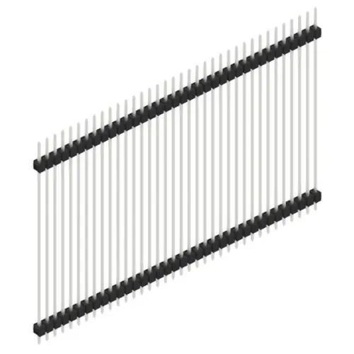 Stiftleiste, 36-polig, RM 2.54 mm, gerade, schwarz, 10057036 Geprüft