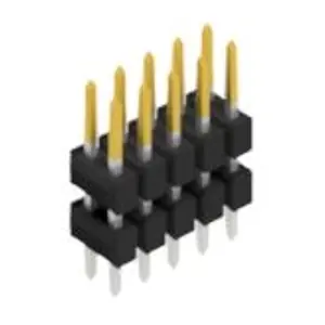 Stiftleiste, 10-polig, RM 2.54 mm, gerade, schwarz, 10057050 Zertifiziert