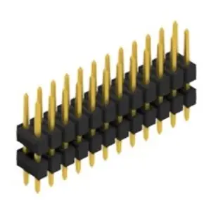 Stiftleiste, 24-polig, RM 2.54 mm, gerade, schwarz, 10057065 Preis Gesenkt