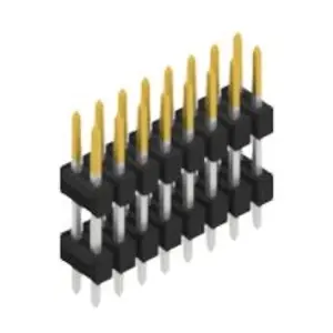 Bestseller Stiftleiste, 16-polig, RM 2.54 mm, gerade, schwarz, 10057119