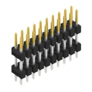 Stiftleiste, 20-polig, RM 2.54 mm, gerade, schwarz, 10057125 Geprüft