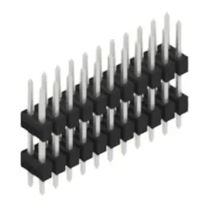 Stiftleiste, 22-polig, RM 2.54 mm, gerade, schwarz, 10168467 Neue Ware