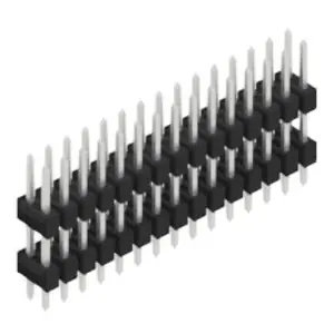 Abverkauf Stiftleiste, 30-polig, RM 2.54 mm, gerade, schwarz, 10057134