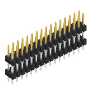 Stiftleiste, 32-polig, RM 2.54 mm, gerade, schwarz, 10057136 Günstig