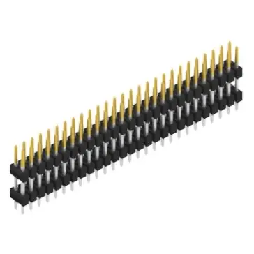 Stiftleiste, 54-polig, RM 2.54 mm, gerade, schwarz, SL609754S Neu