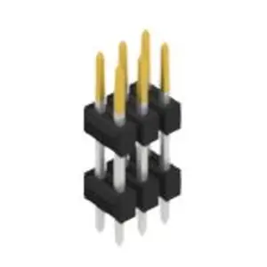 Neu Stiftleiste, 6-polig, RM 2.54 mm, gerade, schwarz, 10057103