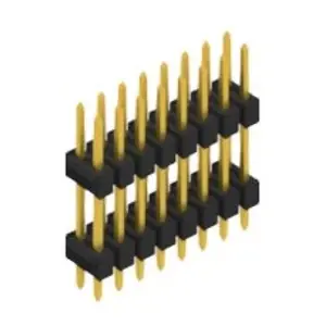 Stiftleiste, 16-polig, RM 2.54 mm, gerade, schwarz, 10057181 Markenware