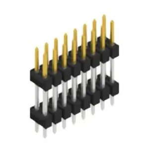 Stiftleiste, 16-polig, RM 2.54 mm, gerade, schwarz, 10057182 Highlight