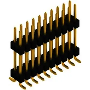 Billig Stiftleiste, 4-polig, RM 2.54 mm, abgewinkelt, schwarz, 10052168