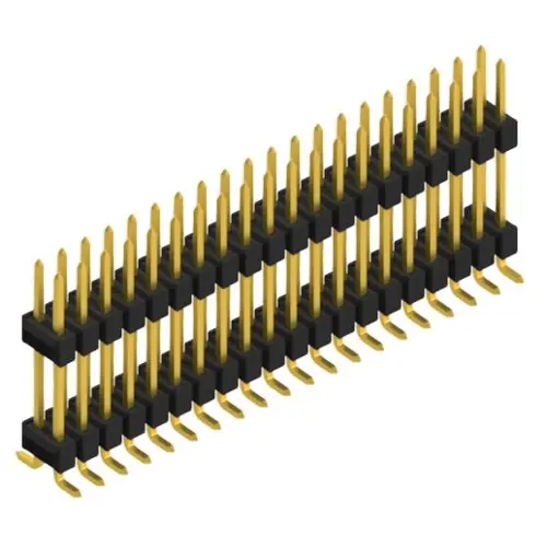 Stiftleiste, 40-polig, RM 2.54 mm, abgewinkelt, schwarz, 10052252 Online Kaufen