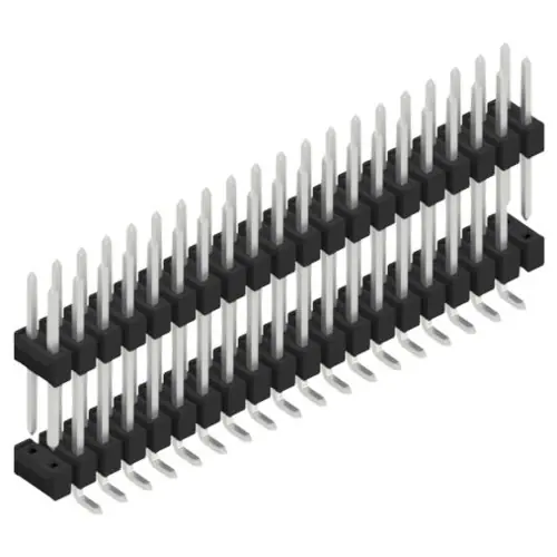 Schneller Versand Stiftleiste, 40-polig, RM 2.54 mm, abgewinkelt, schwarz, SL16SMD15740ZP