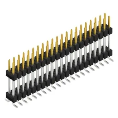 Schnäppchen Stiftleiste, 42-polig, RM 2.54 mm, abgewinkelt, schwarz, SL16SMD15742S