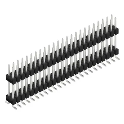 Stiftleiste, 48-polig, RM 2.54 mm, abgewinkelt, schwarz, SL16SMD15748Z Must-Have