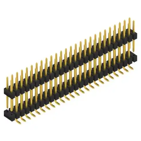 Stiftleiste, 52-polig, RM 2.54 mm, abgewinkelt, schwarz, SL16SMD15752GP Abverkauf