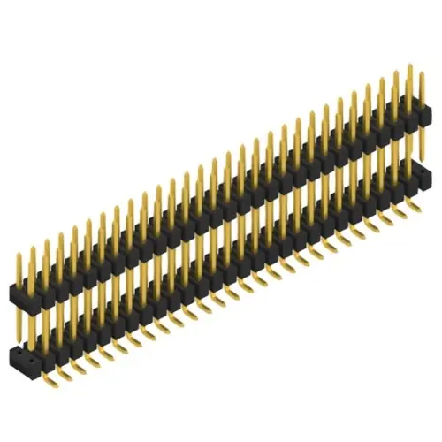 Aktuell Stiftleiste, 58-polig, RM 2.54 mm, abgewinkelt, schwarz, SL16SMD15758GP