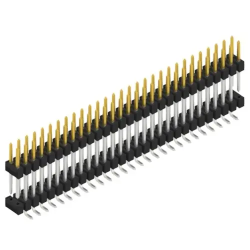 Stiftleiste, 58-polig, RM 2.54 mm, abgewinkelt, schwarz, SL16SMD15758SP Sofort Bestellen