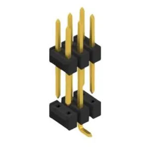 Billig Stiftleiste, 6-polig, RM 2.54 mm, abgewinkelt, schwarz, 10052175