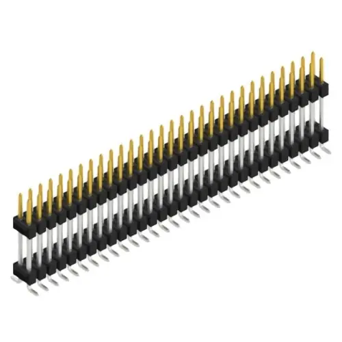 Stiftleiste, 60-polig, RM 2.54 mm, abgewinkelt, schwarz, SL16SMD15760S Jetzt Bestellen