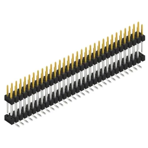 Stiftleiste, 62-polig, RM 2.54 mm, abgewinkelt, schwarz, SL16SMD15762SP Finale Aktion