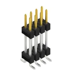 Stiftleiste, 8-polig, RM 2.54 mm, abgewinkelt, schwarz, 10052182 Super-Preis