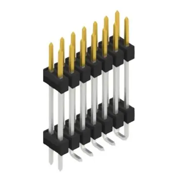 Aktuell Stiftleiste, 14-polig, RM 2.54 mm, abgewinkelt, schwarz, 10052295