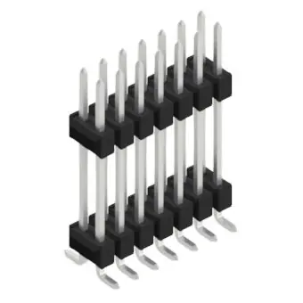 Stiftleiste, 14-polig, RM 2.54 mm, abgewinkelt, schwarz, 10052296 Wochenendangebot