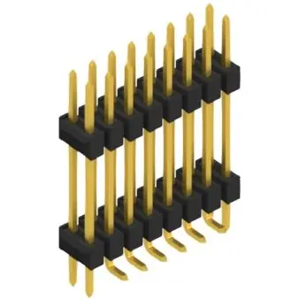 Stiftleiste, 16-polig, RM 2.54 mm, abgewinkelt, schwarz, 10052299 Beliebt