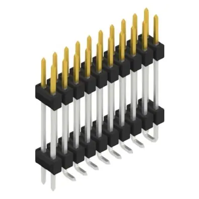 Stiftleiste, 20-polig, RM 2.54 mm, abgewinkelt, schwarz, 10052315 Meistverkauft