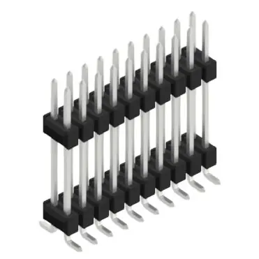 Sonderangebot Stiftleiste, 20-polig, RM 2.54 mm, abgewinkelt, schwarz, 10052316