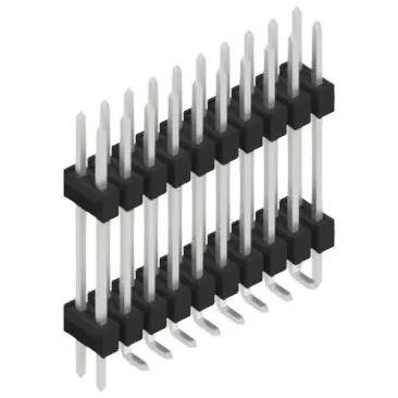 Stiftleiste, 20-polig, RM 2.54 mm, abgewinkelt, schwarz, 10052317 Ausverkauf