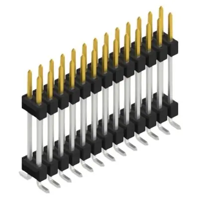 Gratis Versand Stiftleiste, 26-polig, RM 2.54 mm, abgewinkelt, schwarz, 10052327