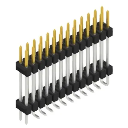 Bestpreis Stiftleiste, 26-polig, RM 2.54 mm, abgewinkelt, schwarz, 10052328