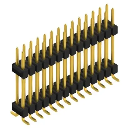 Markenprodukt Stiftleiste, 28-polig, RM 2.54 mm, abgewinkelt, schwarz, 10052330