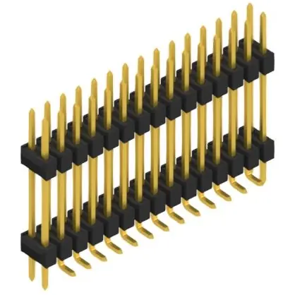 Stiftleiste, 30-polig, RM 2.54 mm, abgewinkelt, schwarz, SL16SMD18230GP Kostenloser Rückversand