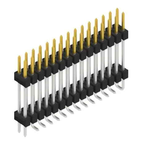 Stiftleiste, 30-polig, RM 2.54 mm, abgewinkelt, schwarz, SL16SMD18230SP Nur Für Kurze Zeit