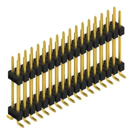 Stiftleiste, 34-polig, RM 2.54 mm, abgewinkelt, schwarz, 10052339 Schneller Versand